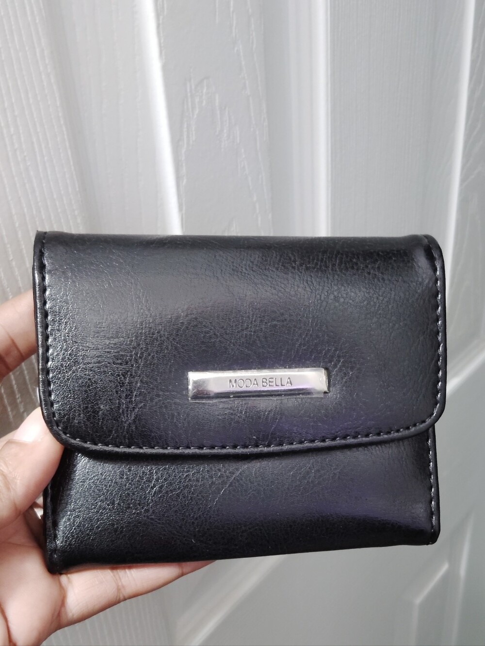 Moda Bella Black Patent Leather Wallet!! 🖤 Plastic Protective Film Over Logo!